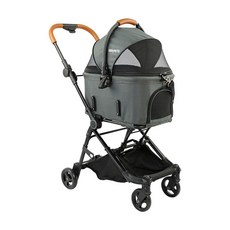 Gen7pets 4 in 1捷旅寵物推車 前輪360度轉向 後輪雙剎系統 保潔墊可清洗 寵物推車, 1個, 森邃雲杉綠, 森邃雲杉綠