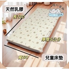 騰心童趣 兒童乳膠床墊 JS透氣布, 60*120,2.5公分, 1個