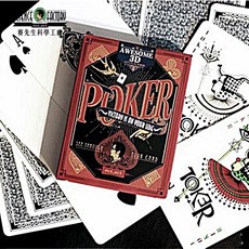 Mr.Sci賽先生 TWY120561 3D透視立體撲克牌 錯視圖 收藏, 1個, 紅色