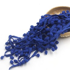 폼폼 트림 볼 프린지 리본 20 야드/묶음 17 색상 DIY 바느질 액세서리 레이스 홈 파티 장식용 핫세일, Royal Blue, 1개