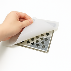 피니코니 화장실 냄새차단 실리콘 배수구 덮개, 투명, 2개