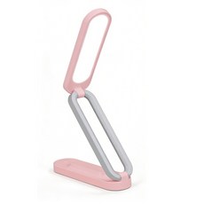 H HNMA HN 휴대용 소형 스탠드 블랙 화이드 접이식 밝기 3단계 조절 가능 침실 사무실 서재 등 다용도 적용 180 각도 조절 가능 미니 스탠드 조명 봄맞이 선물 봄맞이 선, 분홍색