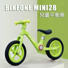 BIKEONE MINI28 2023火爆新款兒童平衡車無腳踏2-3-56歲寶寶兩輪尼龍玻纖材質滑行車 平衡車 學步車超, 螢光綠, 1個
