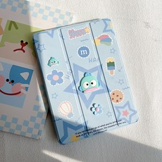 iPad 保護殼，適用 iPad Air 4/5/6/7 代，iPad 5-11 代，9.7/10.2/10.5/10.9/11 吋，附筆槽，防摔掀蓋式保護套, 漢頓魚, 1個, mini6&mini7代 8.7吋