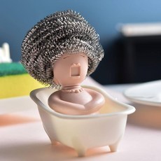 욕실 인테리어소품 청소 스틸볼 스펀지 수납 정리대 소형도구, 기본 프레임색상