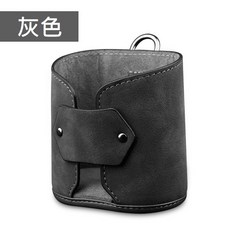 翻毛皮汽車出風口收納盒 - 車用置物袋 手機架 小物件收納 (灰色), 1個, 翻毛皮出風口收納盒【灰色】, 灰色