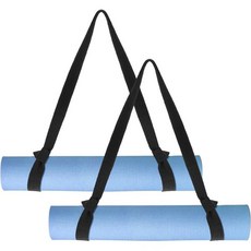 2개 세트 요가 매트 휴대용 스트랩 슬링 슬랩 밴드 이지 홀더 조절 가능 내구성 운동용 운반용 검정색, 2개 세트 요가 매트 휴대용 스트랩 슬링 슬랩 밴드 이