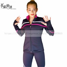 피겨자켓 피규어 스케이팅 플리스 재킷 여성용여아용 아이스 운동복자켓 퍼플스카이 블루레드 스판덱스 신축성 연습 피겨 연습복