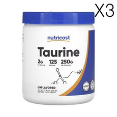 뉴트리코스트 타우린 무향 8.9 oz, 250g, 3개