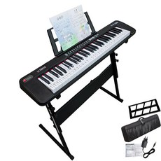 LA DERIVE 입문용 전자 디지털피아노 61건반 가정용피아노 전자건반 피아노 전기피아노 연습용피아노, 668블랙