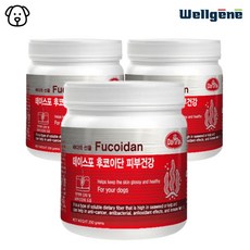 데이스포 후코이단 강아지 영양제 250g 관절 종합 피부 장 영양간식 져키 면역력 간식, 3개