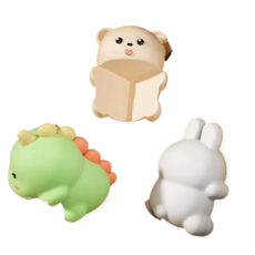 부드러운 동물 캐릭터 모서리 가드, 브라운 베어, 4개