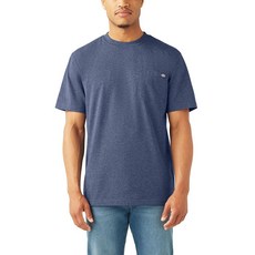 Dickies 남성용 S/S 헤비웨이트 헤더 포켓 티 물이꽃 헤더 S