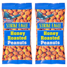 Strike Eagle 허니 로스트 땅콩 봉지, 40g, 2개