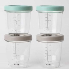 또팔아 트라이탄이유식용기세트 4P 이유식용품 아기이유식식기 이유식기, 본상품