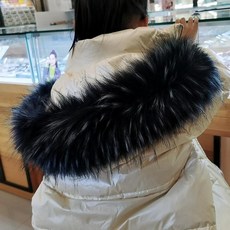 아동 겨울 털 목도리 남아 여아 겨울용 패딩 머플러 넥워머, 블랙 화이트 포인티드 자카드 60cm