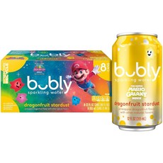 bubly 버블리 블랙베리 스파클링 워터 미국 직배송 355ml 8개, 드래곤프루트 스타더스트