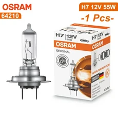 오스람 H1 H3 H4 H7 9005 헤드라이트 램프 H8 H9 흰색 안개 자동차 할로겐 전구 산 (1pc), 06 H7 12V 55W