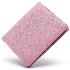 Bveyzi 여성용 울트라 슬림 소형 RFID 지갑 가죽 작고 얇은 바이폴드 포켓 블랙., 핑크