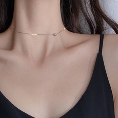 데일리 슬림 실버 메탈볼 여성 패션 초커 목걸이 J1440