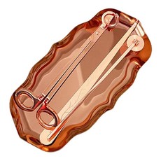 QDY 양초 양초 도구 세트에는 양초 애호가를 위한 심지 국자 벨 스너퍼 및 트레이가 포함되어 있습니다., 로즈 골드, 중간, 금속, 1개