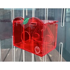 햄스터대학 햄대 피그미 은신처 사과 자석 원룸 (아크릴 은신처), 1개, 사과방(빨간투명)