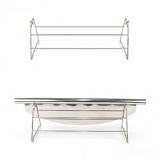 스텐 피자컷팅기 반달칼 피자칼 받침대 거치대 길이 43cm, 1개