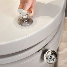 욕실용품 변기 뚜껑 커버 클립 화장실 비데용 위생 세트, 은색