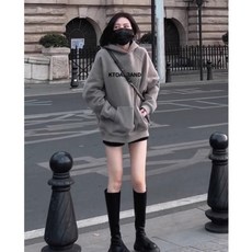 連帽衛衣 oversize 寬鬆帽踢 大學t 薄衛衣 長袖 秋冬上衣 印花 潮流衣服 刷毛 衣服女 帽t 帽踢