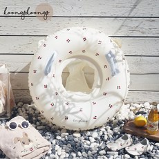 Chuwa Baby 韓國 Koongs Koongs 游泳圈 - 泰迪熊 兔子 條紋圖案, 1個, 櫻桃