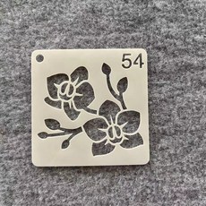 꽃 자연 동물 스텐실 도안 다회용 두꺼운 재사용, 1박스, 54
