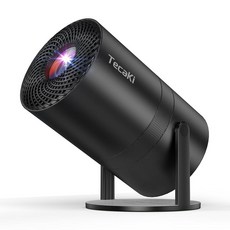 [양방향 블루투스 5.2] 미니 휴대용 프로젝터 1080P HD 다각도 프로젝션 Tecaki 스마트 프로젝터 180° 회전 가능한 스탠드 자동 키스톤 보정 긴 렌즈 수명, [양방향 블루투스 5.2] 미니 휴대용 프로젝터 108