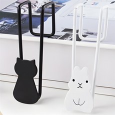 신웅이맘 동물모양 싱크대 후크 싱크대행주걸이, 고양이 블랙