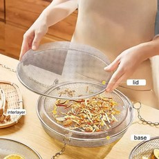 스테인리스 스틸 건조 작은 방지 둥근 인공물 그물 비행 물고기 도구 야채 걸이식 바구니 (Ships From-China Mainland)