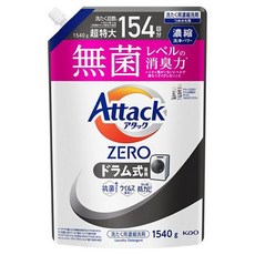 ATTACK ZERO 滾筒式專用補充包 1540g [洗衣液] 141208, 1個, 1.54kg
