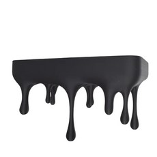 블랙 벽걸이 플로팅 선반 미드센추리 모던 디스플레이 수납 사무실 잡지 장식 침실 스탠드, 1줄 75x15x15cm, 01 Black 75x15x15cm