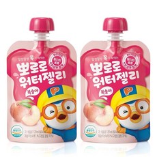 팔도 뽀로로 워터젤리, 복숭아, 120ml, 30개