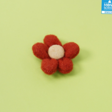 양모 펠트 플라워 핸드메이드 장식용 수공예 양모 펠트 꽃 소품 다이어리 인테리어 5cm 공부방 가랜드