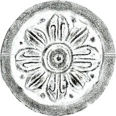 어린이 청소년 방과 후 수업 전통탁본 체험몰 미술체험 두뇌력향상, 1개, A-7 연꽃무늬 수막새