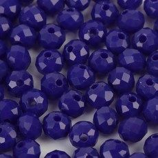 크리스탈 유리 론델컷 론델 비즈 3mm 불투명, 1세트, F0340. 딥인디고