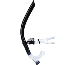 랩수영 훈련용 센터 마운트 스노클 실리콘 마우스피스 단방향 퍼지 밸브, 01 Black, 01 Black