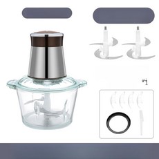 만능다지기 마늘다지기 미니다지기 다지기 만능 야채다지기, 2L 유리볼2세트블레이드, 기본 색상