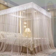 쏘굿픽 아기방천장모기장 레이스 사각 모기장 150x200