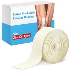 이코노미 코튼 스탁넷 튜브 붕대 편안한 팔 다리 무릎 프리랩 제작 튜브형 스타킹 (2인치 x 11야드), 2 Inch x 11 Yard, 1개