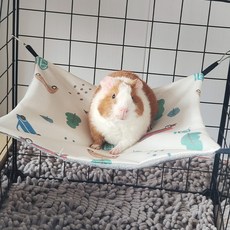 DOG&CAT 小寵冰絲三角吊床 夏季涼感透氣 適用松鼠蜜袋鼯倉鼠, 1個, 4#白色小車,M【28CM * 28CM】