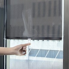 탈부착 햇빛차단 블라인드 창문 자외선 차단 방충망 겸용커튼