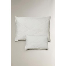 ZARA 부드러운 촉감의 키즈 퀼팅 섬유 베개 - 스크래치 화이트, 50 x 75 cm