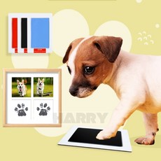 NAUM 강아지 발도장 스탬프 발도장액자, 빨