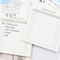 루나mall 체크리스트 메모지 60매 회사