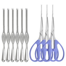 게가위 C타입 블루 3개 + 게포크 B타입 대형 실버 6개